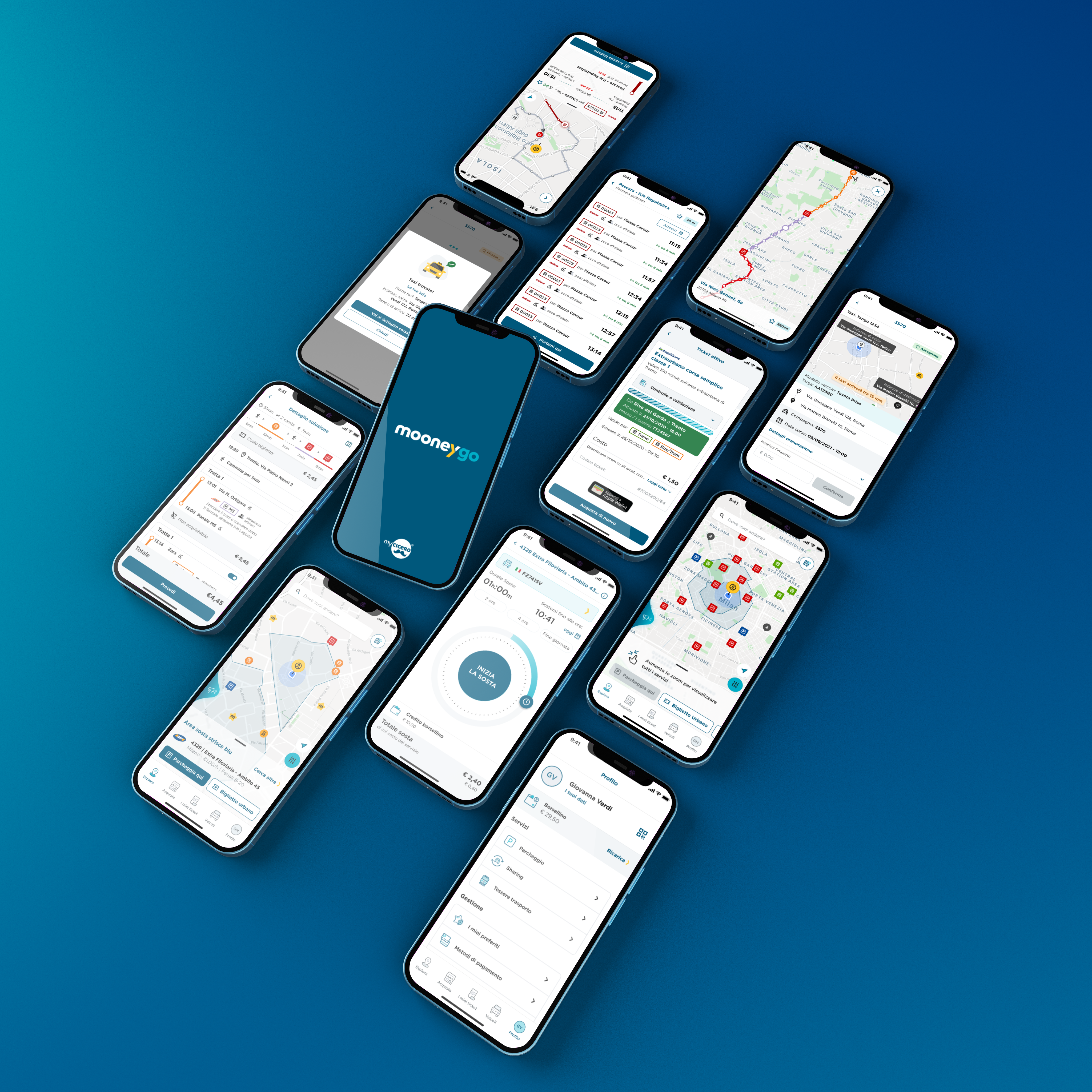 schermate app MooneyGo
