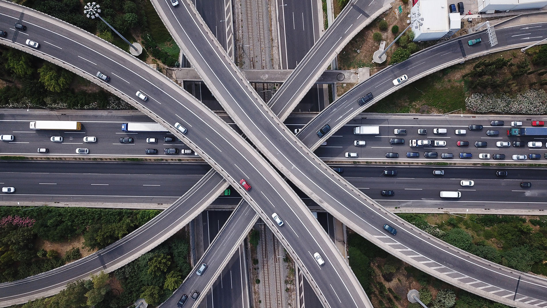 Vista autostrada dall'alto